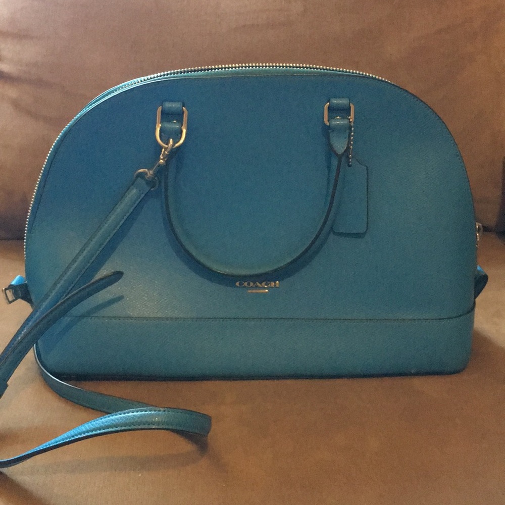 Hyper blue coach bag